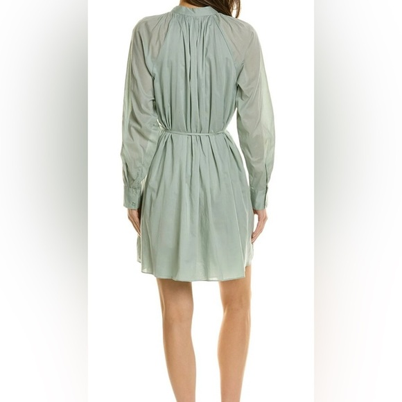 Rebecca Taylor long Sleeve Cotton belted Shirt Dress Size Large - Picture 2 of 15